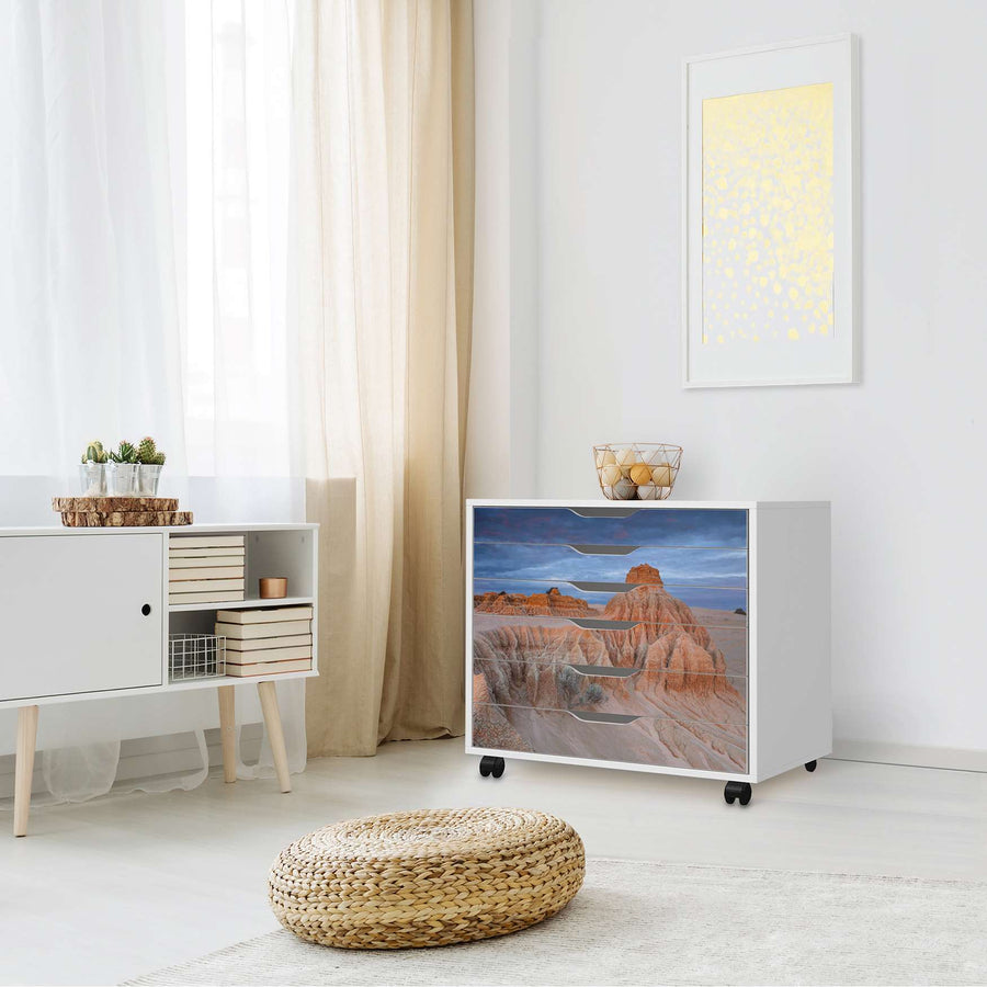Möbelfolie Outback Australia - IKEA Alex Rollcontainer 6 Schubladen - Wohnzimmer