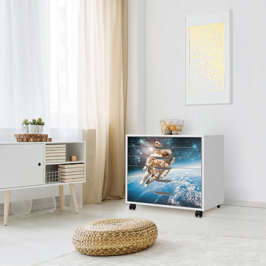 Möbelfolie Outer Space - IKEA Alex Rollcontainer 6 Schubladen - Wohnzimmer