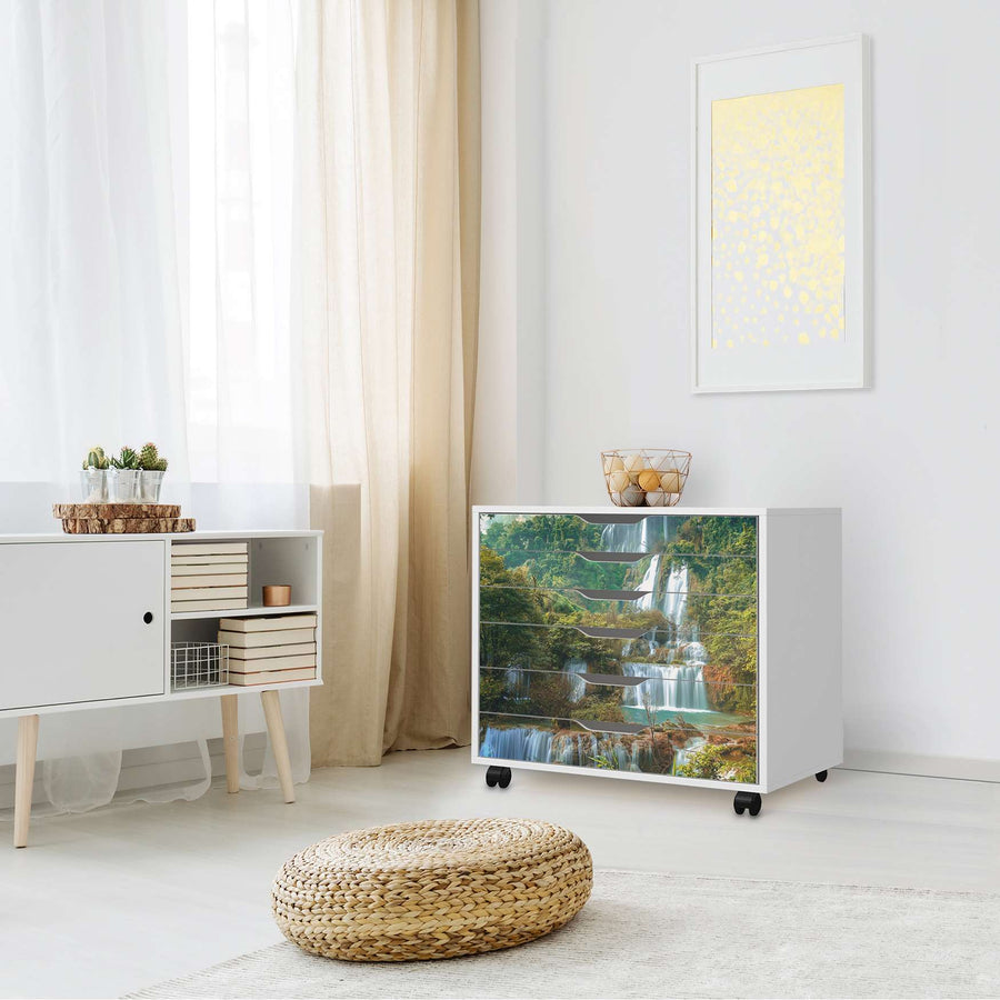 Möbelfolie Rainforest - IKEA Alex Rollcontainer 6 Schubladen - Wohnzimmer