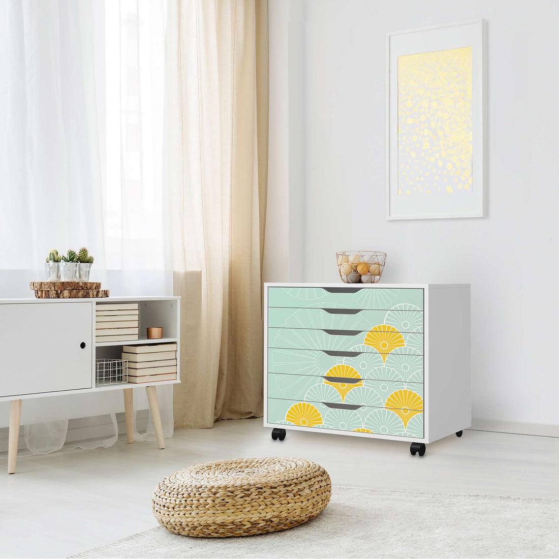 Möbelfolie Spring - IKEA Alex Rollcontainer 6 Schubladen - Wohnzimmer
