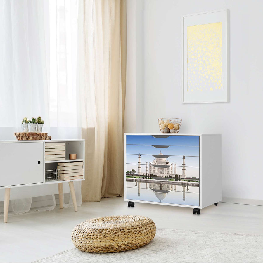 Möbelfolie Taj Mahal - IKEA Alex Rollcontainer 6 Schubladen - Wohnzimmer