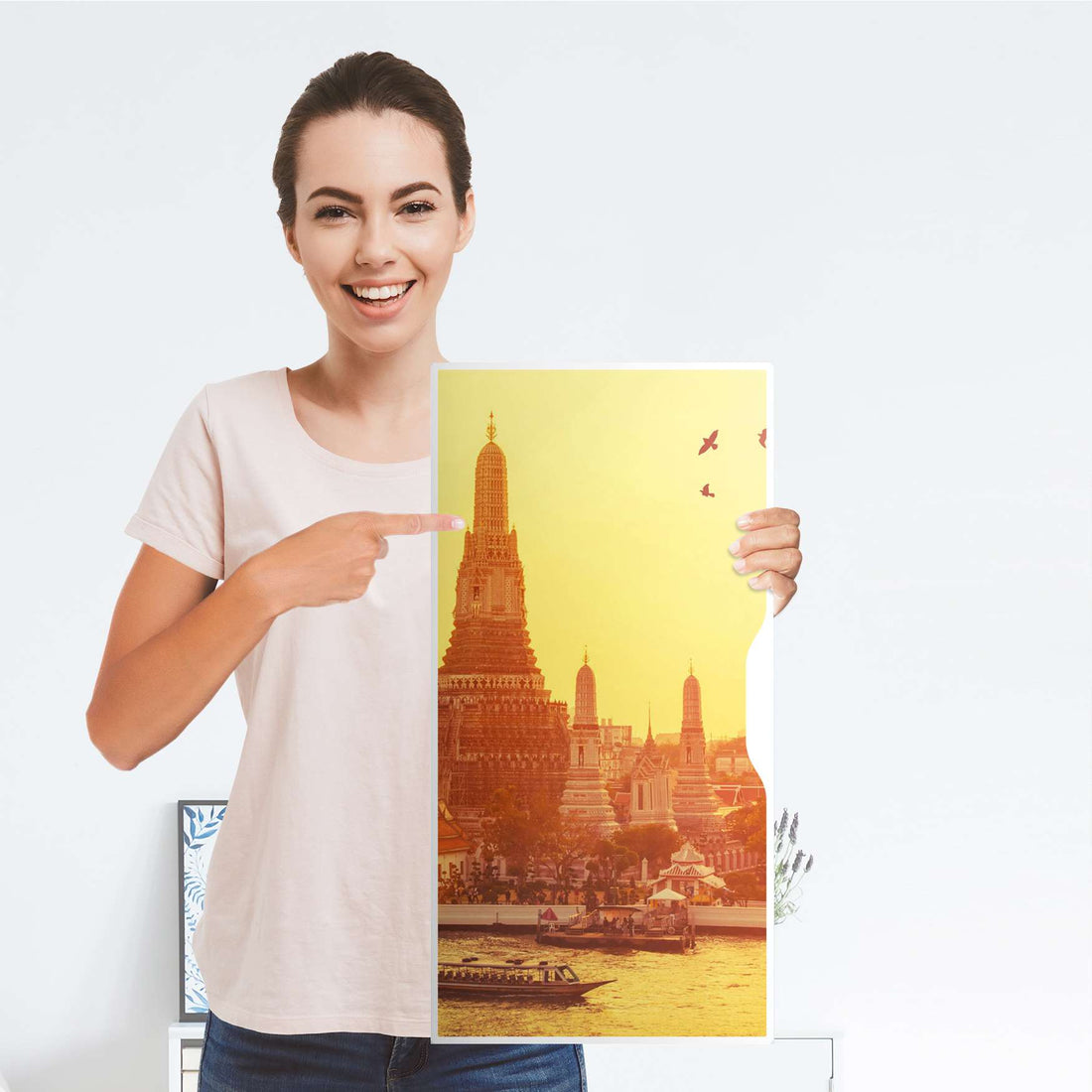 Möbelfolie Bangkok Sunset - IKEA Alex Schrank - Folie