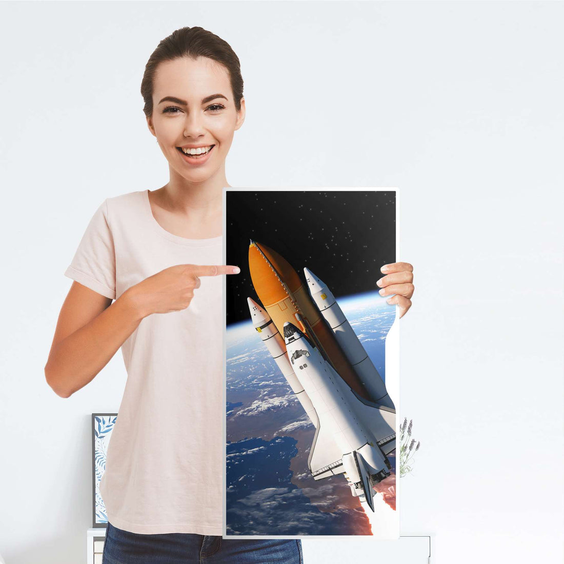 Möbelfolie Space Traveller - IKEA Alex Schrank - Folie