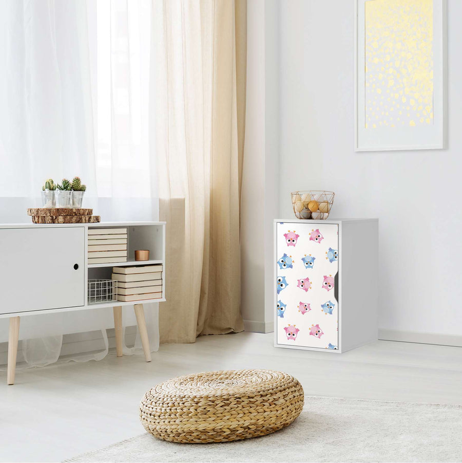Möbelfolie Eulenparty - IKEA Alex Schrank - Kinderzimmer
