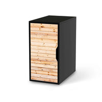 Möbelfolie Bright Planks - IKEA Alex Schrank - schwarz