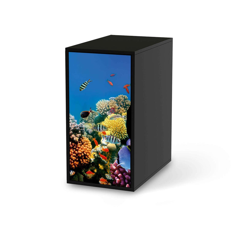 Möbelfolie Coral Reef - IKEA Alex Schrank - schwarz