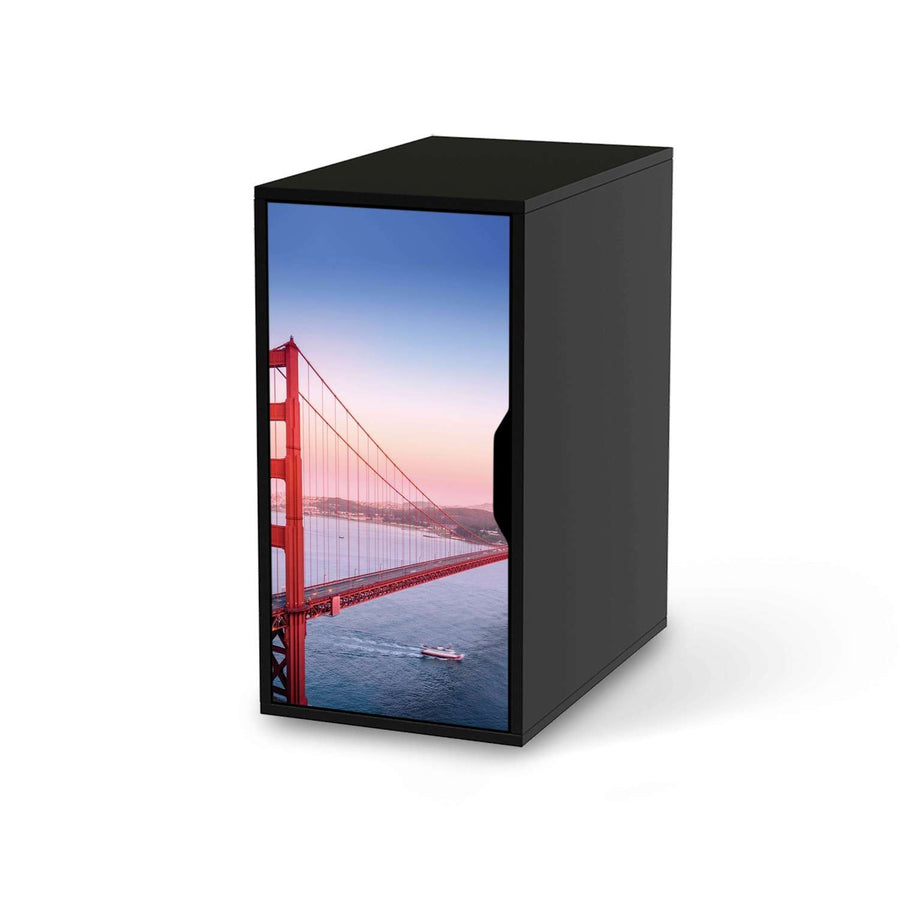 Möbelfolie Golden Gate - IKEA Alex Schrank - schwarz
