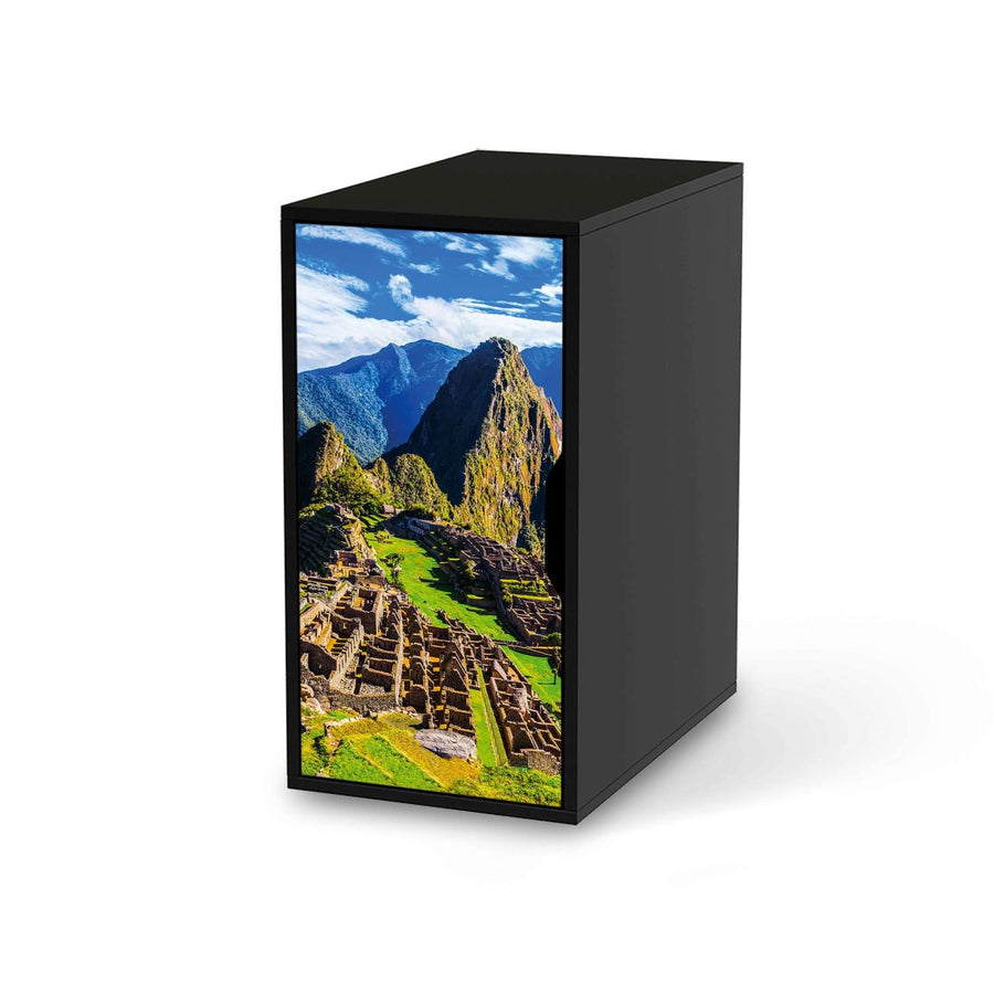 Möbelfolie Machu Picchu - IKEA Alex Schrank - schwarz
