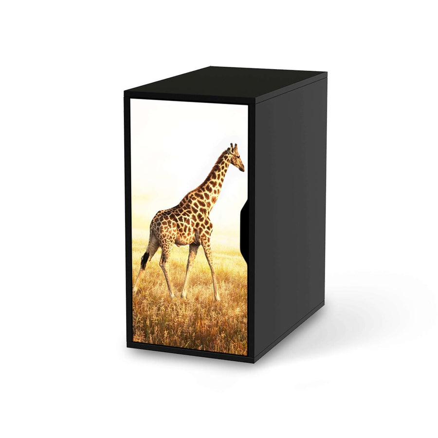 Möbelfolie Savanna Giraffe - IKEA Alex Schrank - schwarz
