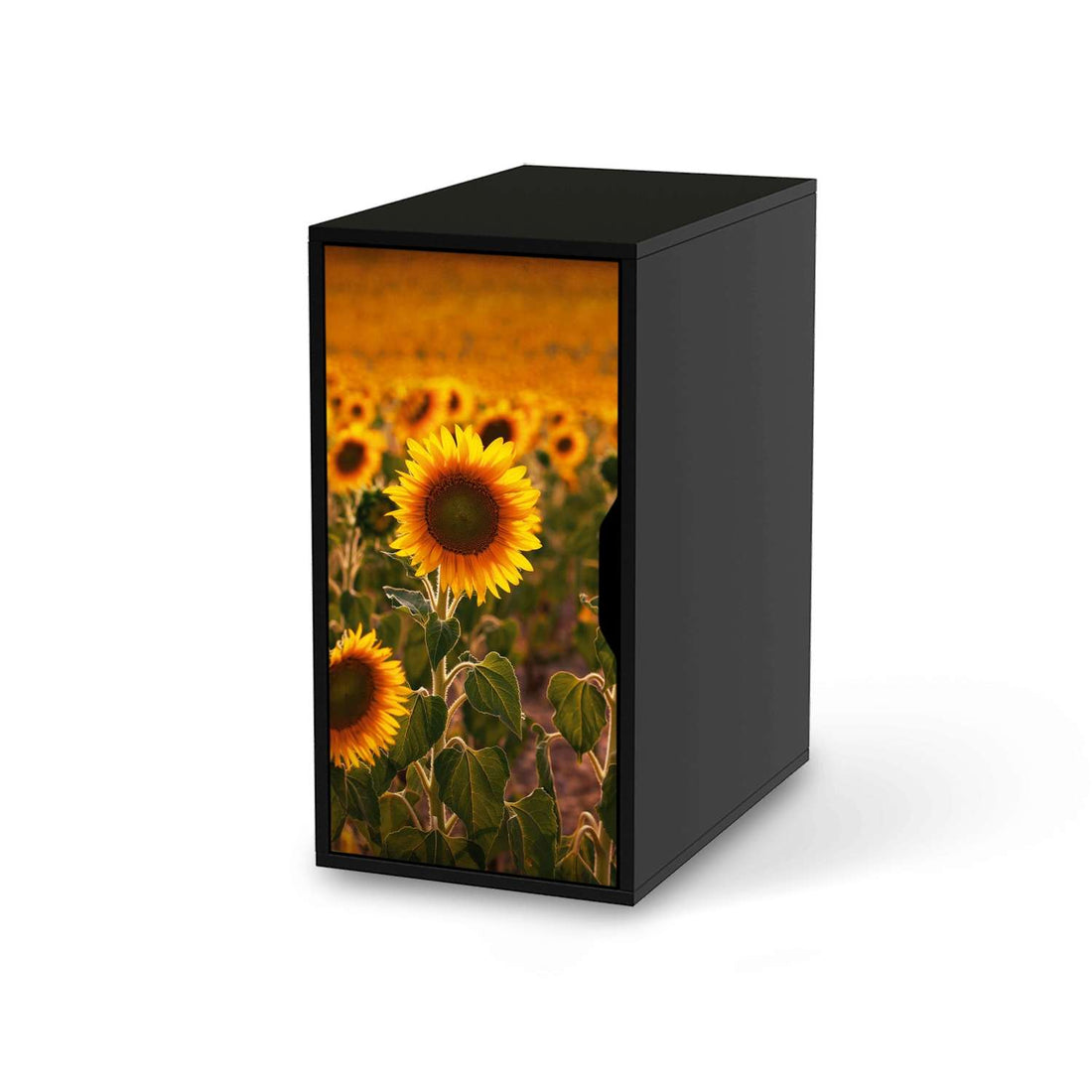 Möbelfolie Sunflowers - IKEA Alex Schrank - schwarz