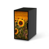 Möbelfolie Sunflowers - IKEA Alex Schrank - schwarz