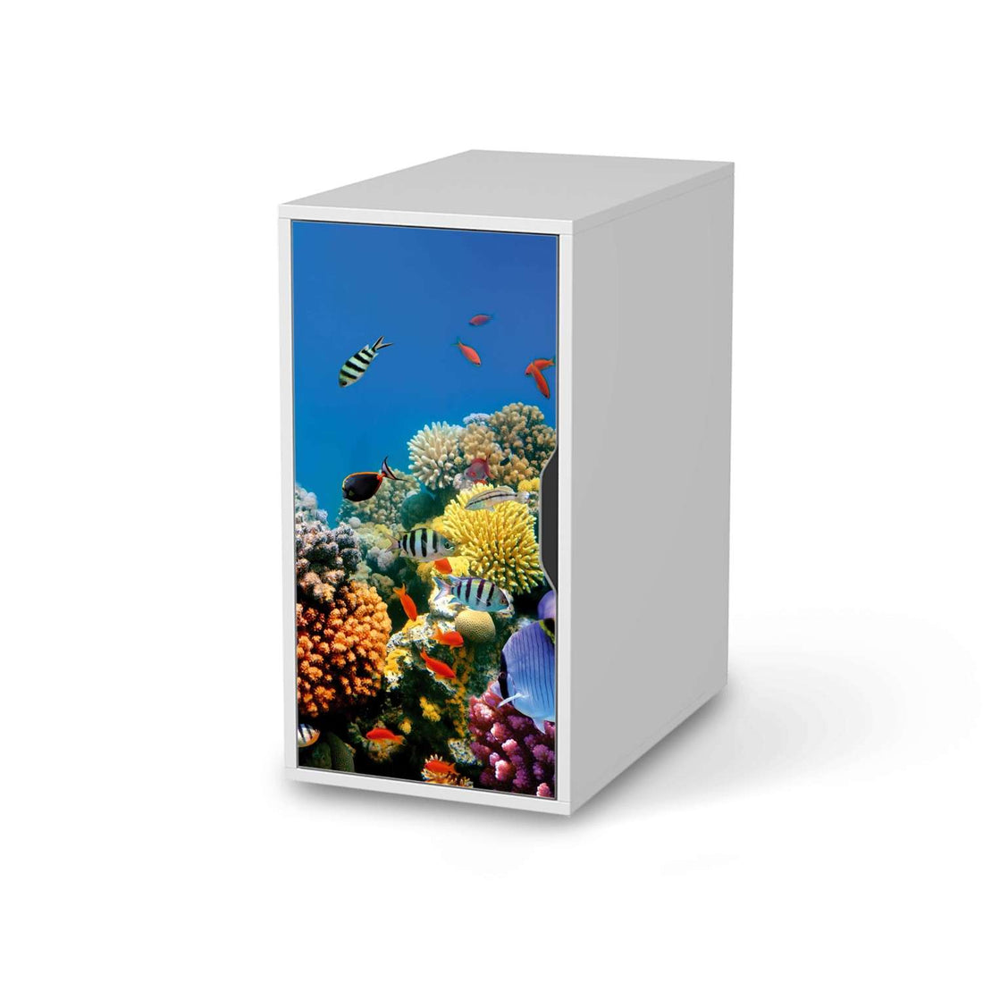 Möbelfolie Coral Reef - IKEA Alex Schrank - weiss