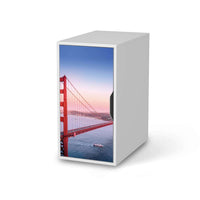 Möbelfolie Golden Gate - IKEA Alex Schrank - weiss