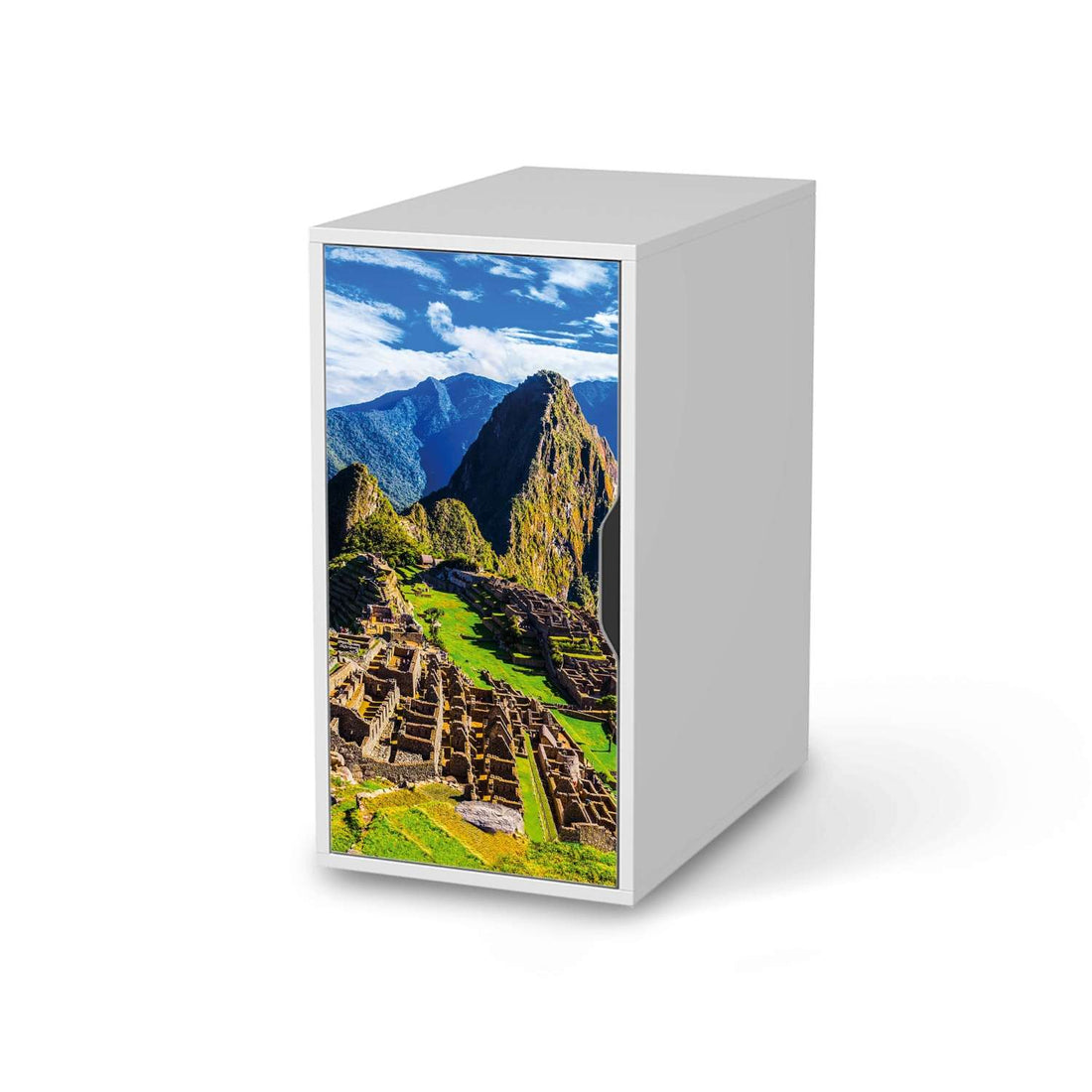Möbelfolie Machu Picchu - IKEA Alex Schrank - weiss