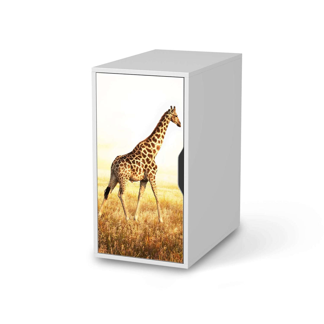 Möbelfolie Savanna Giraffe - IKEA Alex Schrank - weiss