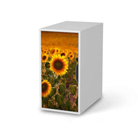 Möbelfolie Sunflowers - IKEA Alex Schrank - weiss