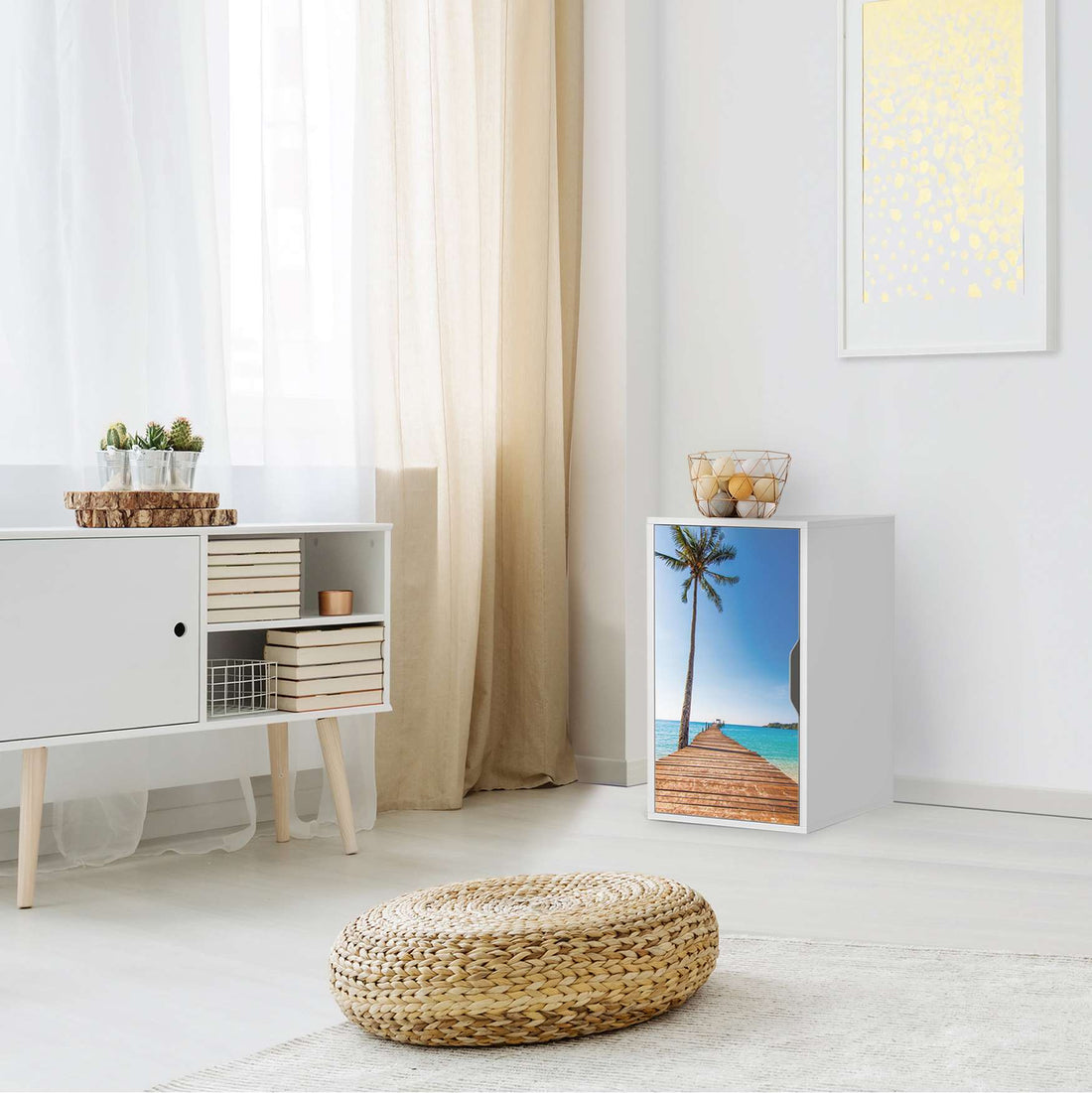 Möbelfolie Caribbean - IKEA Alex Schrank - Wohnzimmer