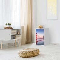 Möbelfolie Golden Gate - IKEA Alex Schrank - Wohnzimmer
