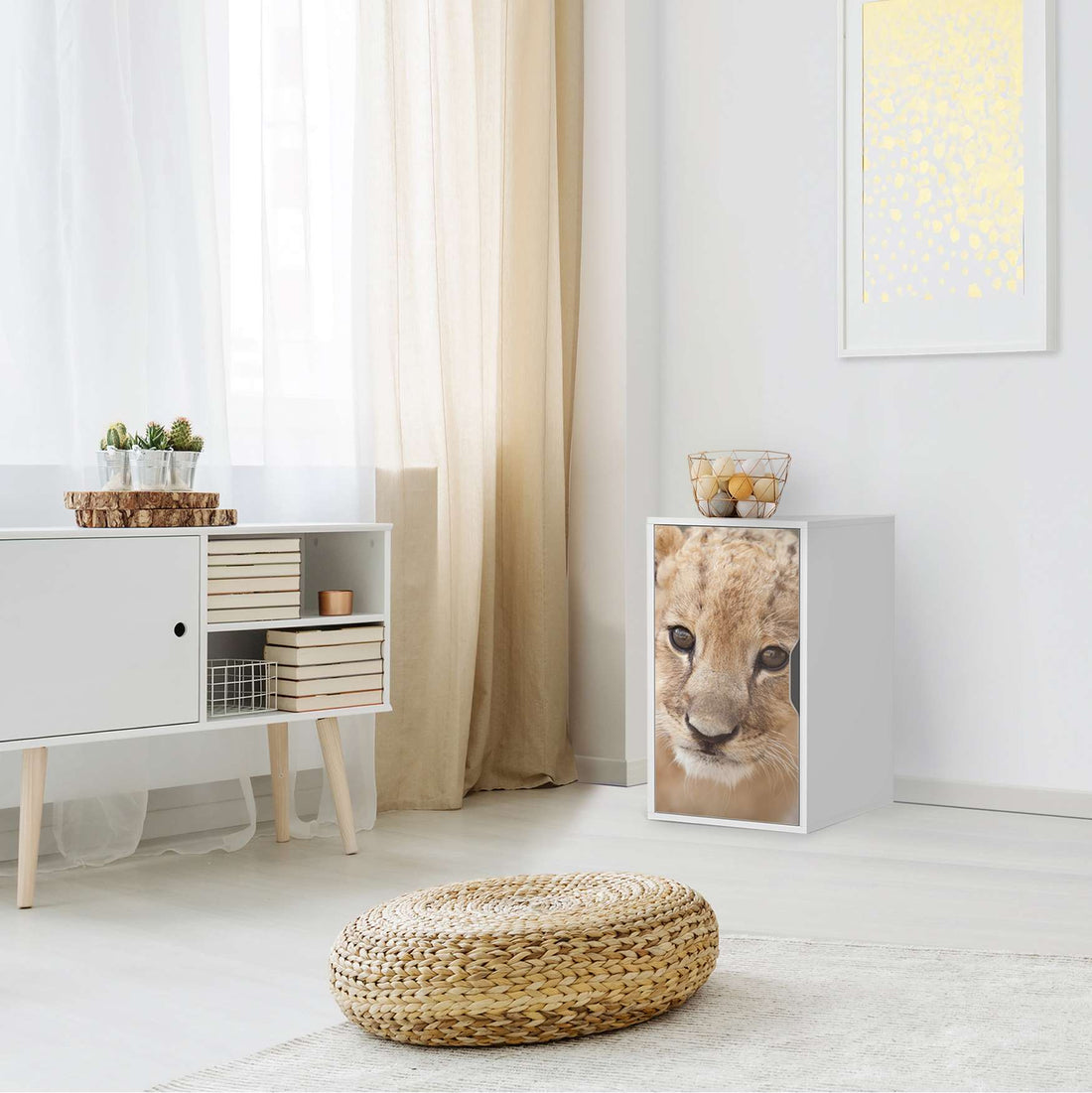 Möbelfolie Simba - IKEA Alex Schrank - Wohnzimmer