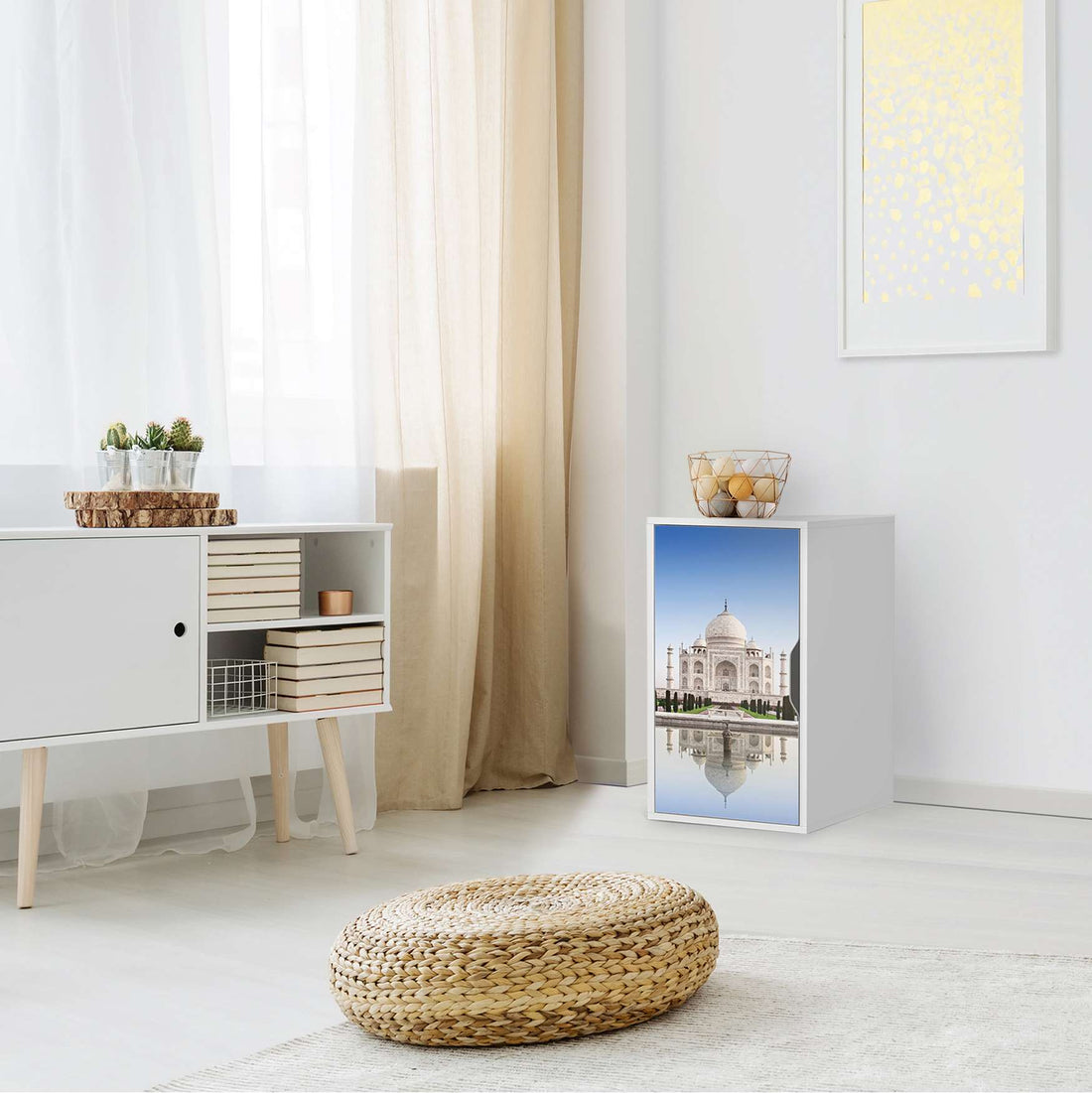 Möbelfolie Taj Mahal - IKEA Alex Schrank - Wohnzimmer