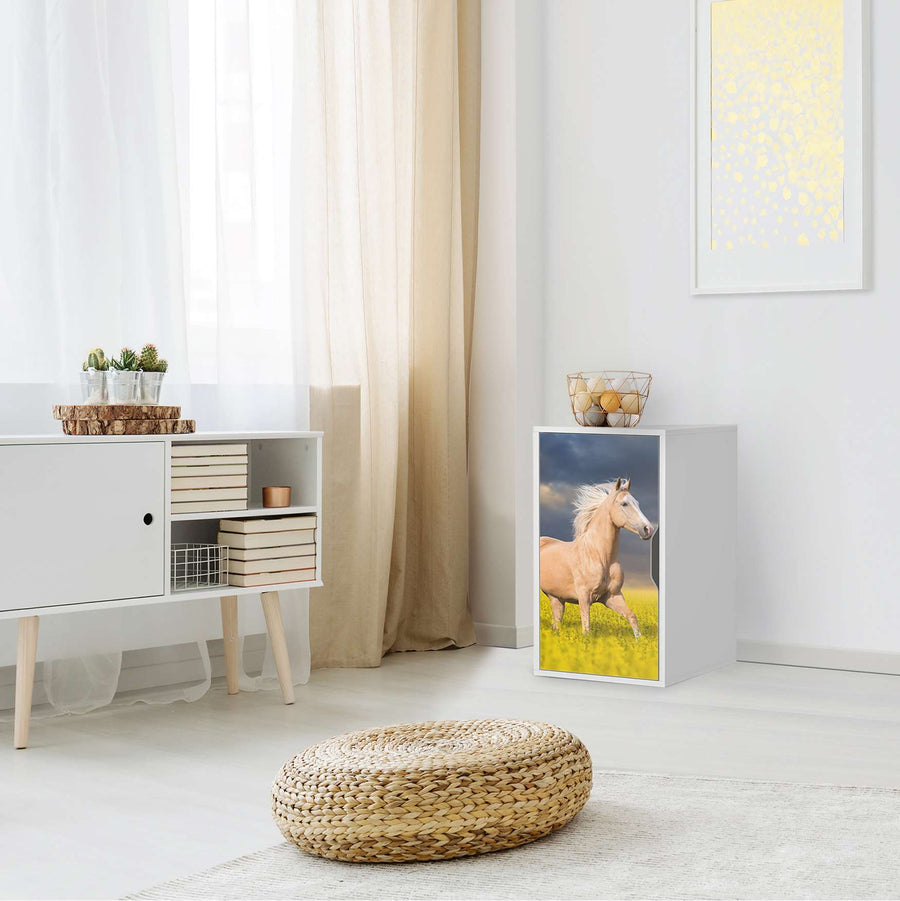 Möbelfolie Wildpferd - IKEA Alex Schrank - Wohnzimmer