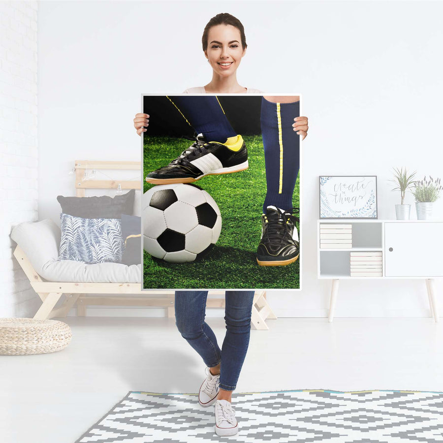 Möbelfolie Fussballstar - IKEA Billy Regal 3 Fächer - Folie