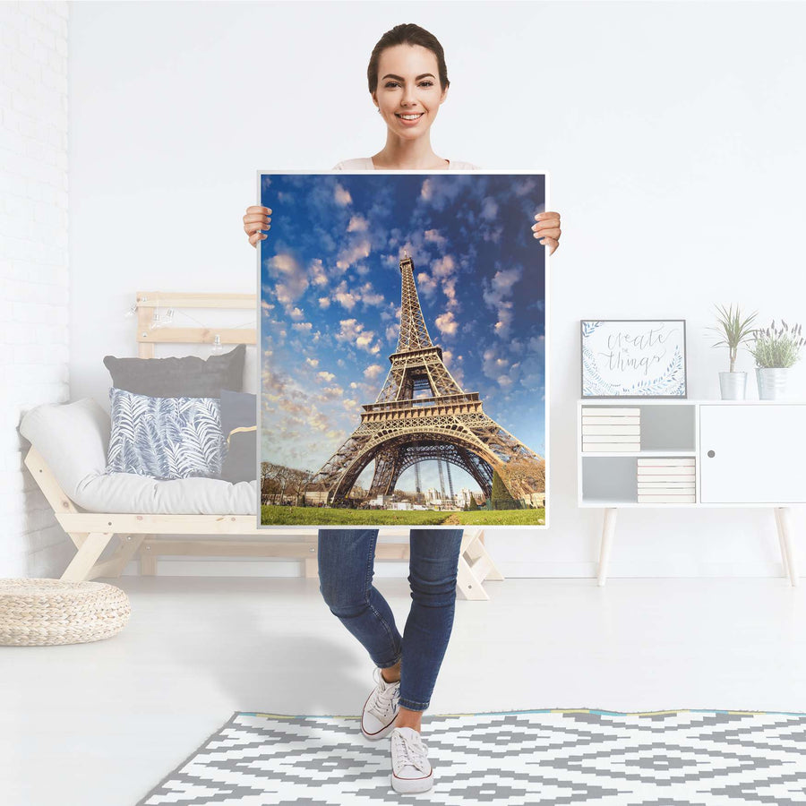 Möbelfolie La Tour Eiffel - IKEA Billy Regal 3 Fächer - Folie