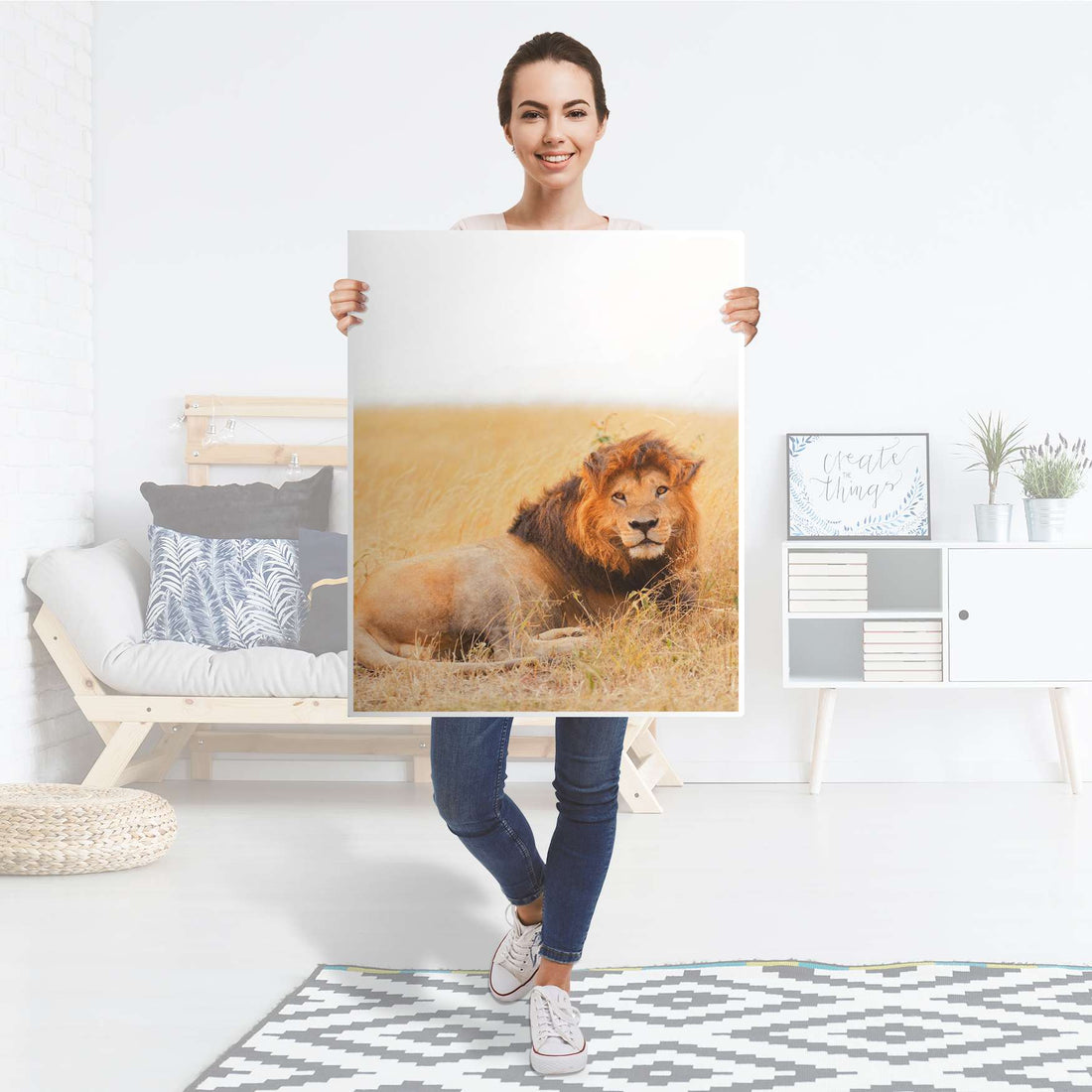 Möbelfolie Lion King - IKEA Billy Regal 3 Fächer - Folie