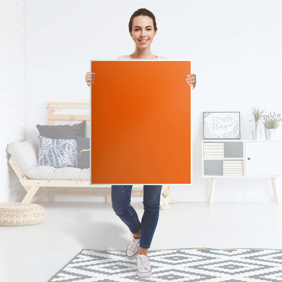 Möbelfolie Orange Dark - IKEA Billy Regal 3 Fächer - Folie