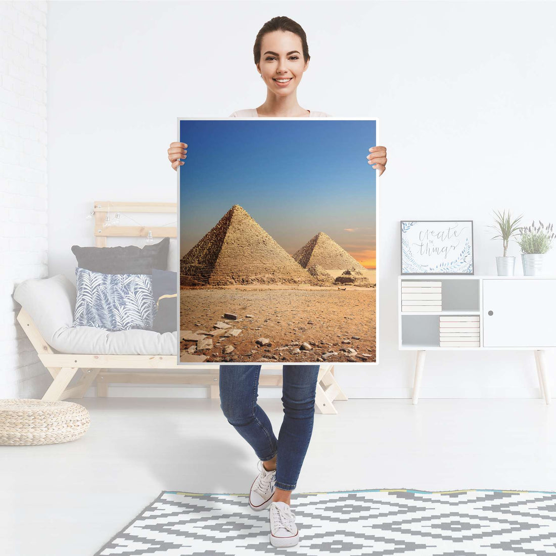 Möbelfolie Pyramids - IKEA Billy Regal 3 Fächer - Folie