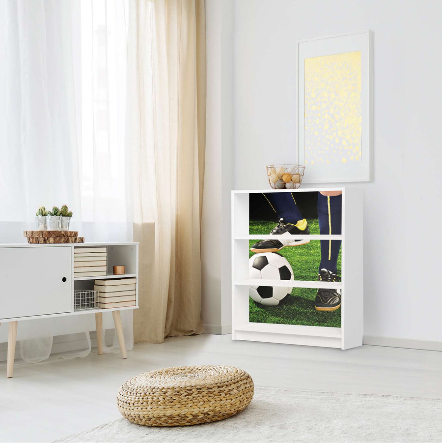 Möbelfolie Fussballstar - IKEA Billy Regal 3 Fächer - Kinderzimmer