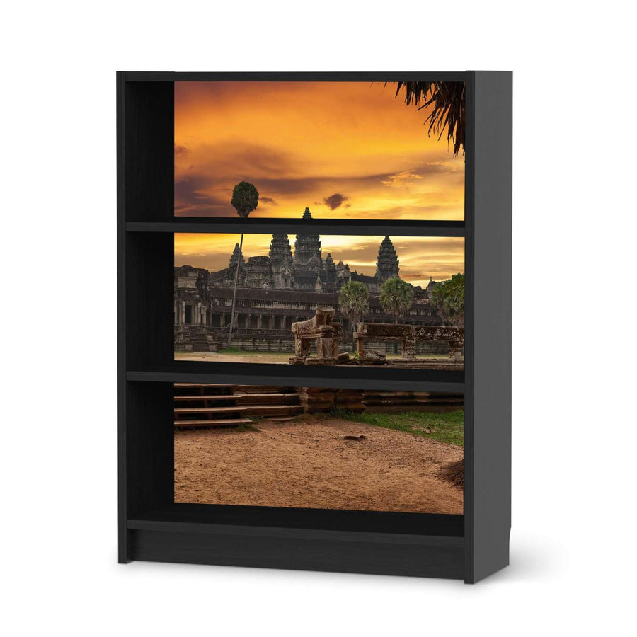 Möbelfolie Angkor Wat - IKEA Billy Regal 3 Fächer - schwarz