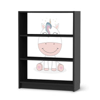Möbelfolie Baby Unicorn - IKEA Billy Regal 3 Fächer - schwarz