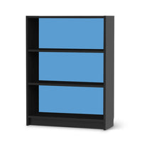 Möbelfolie Blau Light - IKEA Billy Regal 3 Fächer - schwarz