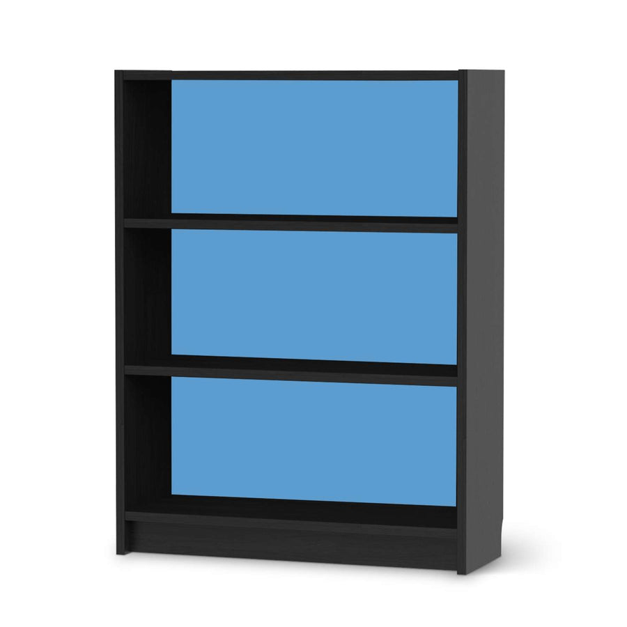 Möbelfolie Blau Light - IKEA Billy Regal 3 Fächer - schwarz