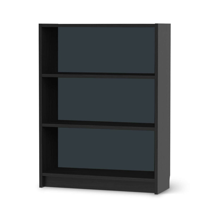 Möbelfolie Blaugrau Dark - IKEA Billy Regal 3 Fächer - schwarz