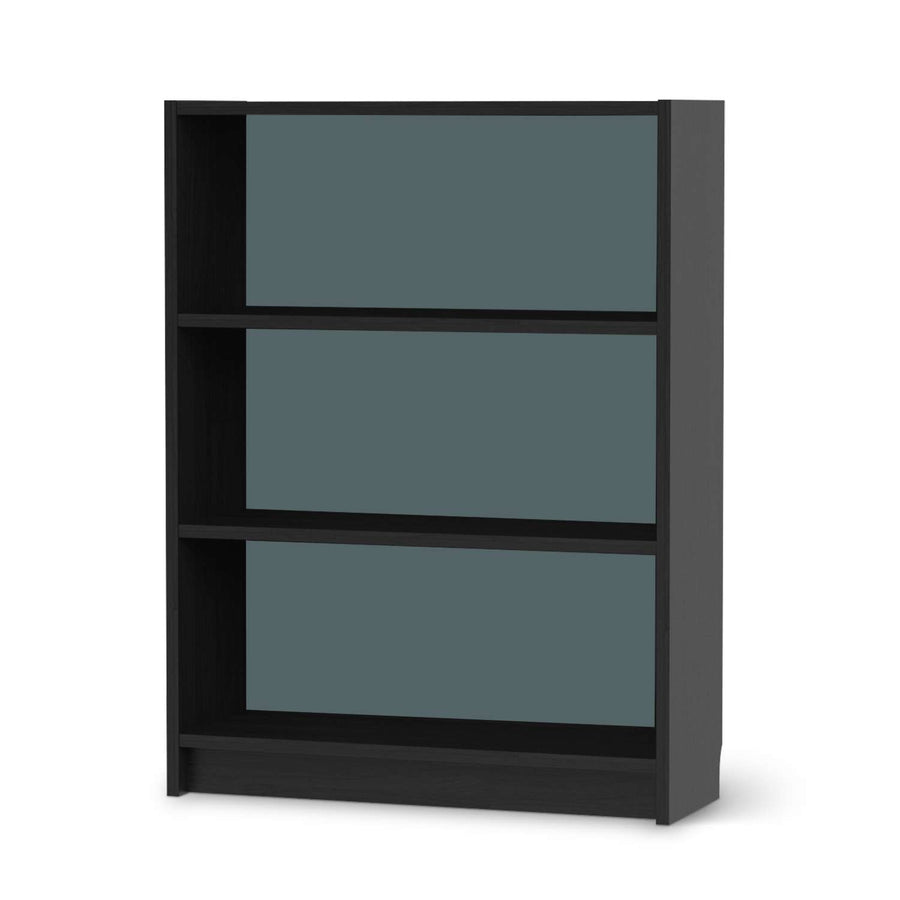 Möbelfolie Blaugrau Light - IKEA Billy Regal 3 Fächer - schwarz
