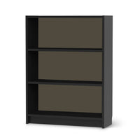 Möbelfolie Braungrau Dark - IKEA Billy Regal 3 Fächer - schwarz