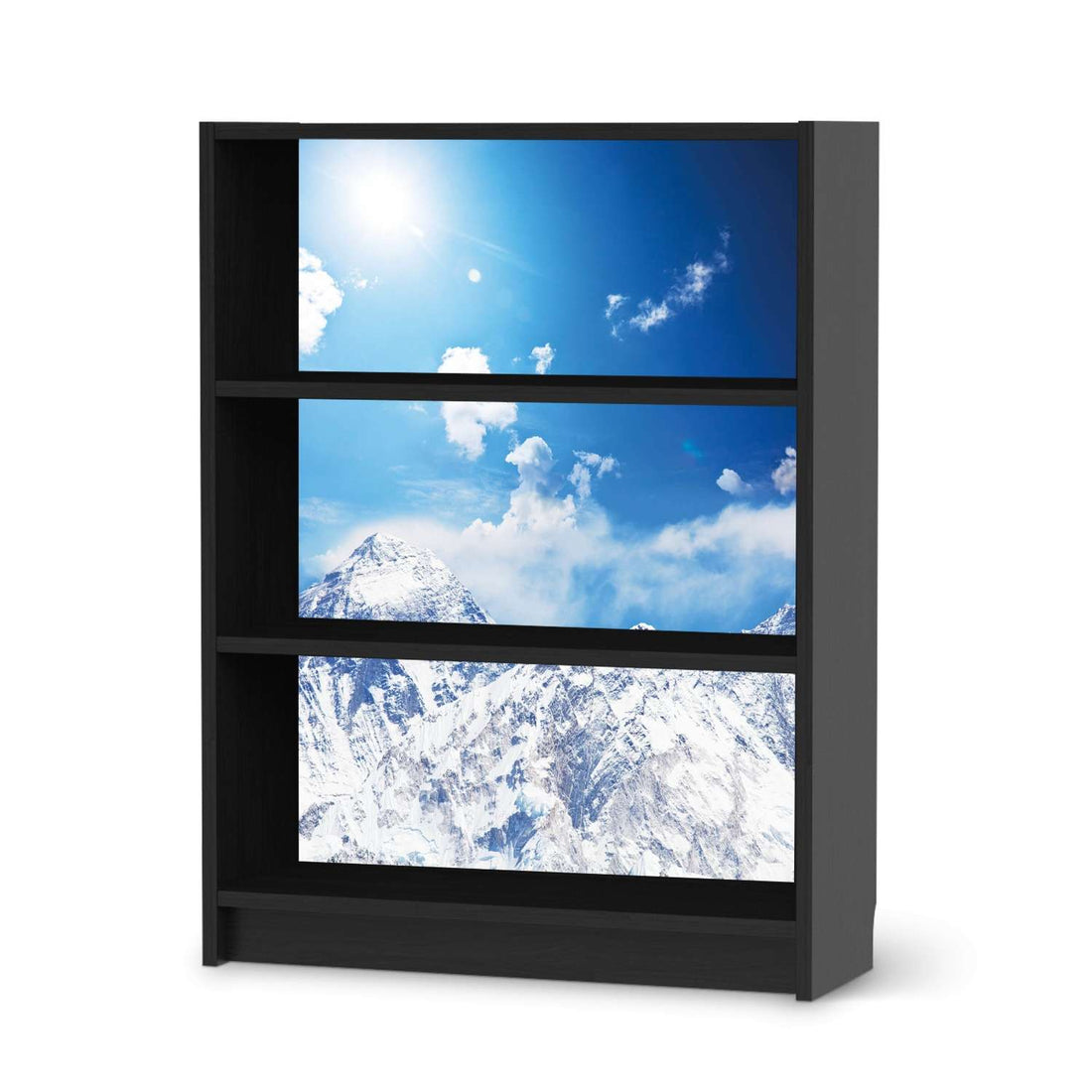 Möbelfolie Everest - IKEA Billy Regal 3 Fächer - schwarz