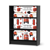 Möbelfolie Firefighter - IKEA Billy Regal 3 Fächer - schwarz