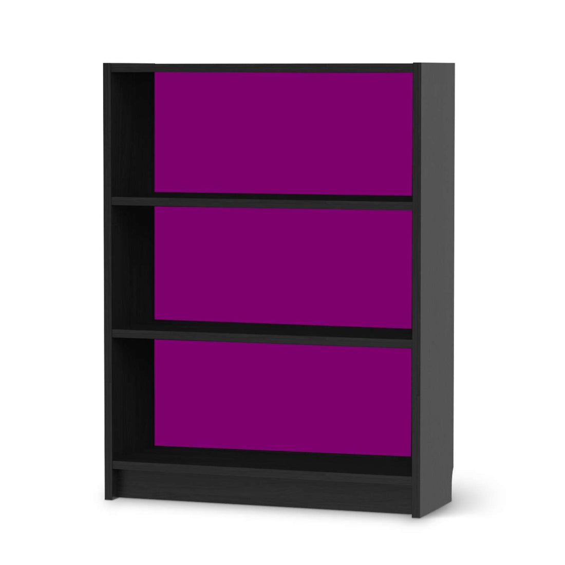 Möbelfolie Flieder Dark - IKEA Billy Regal 3 Fächer - schwarz