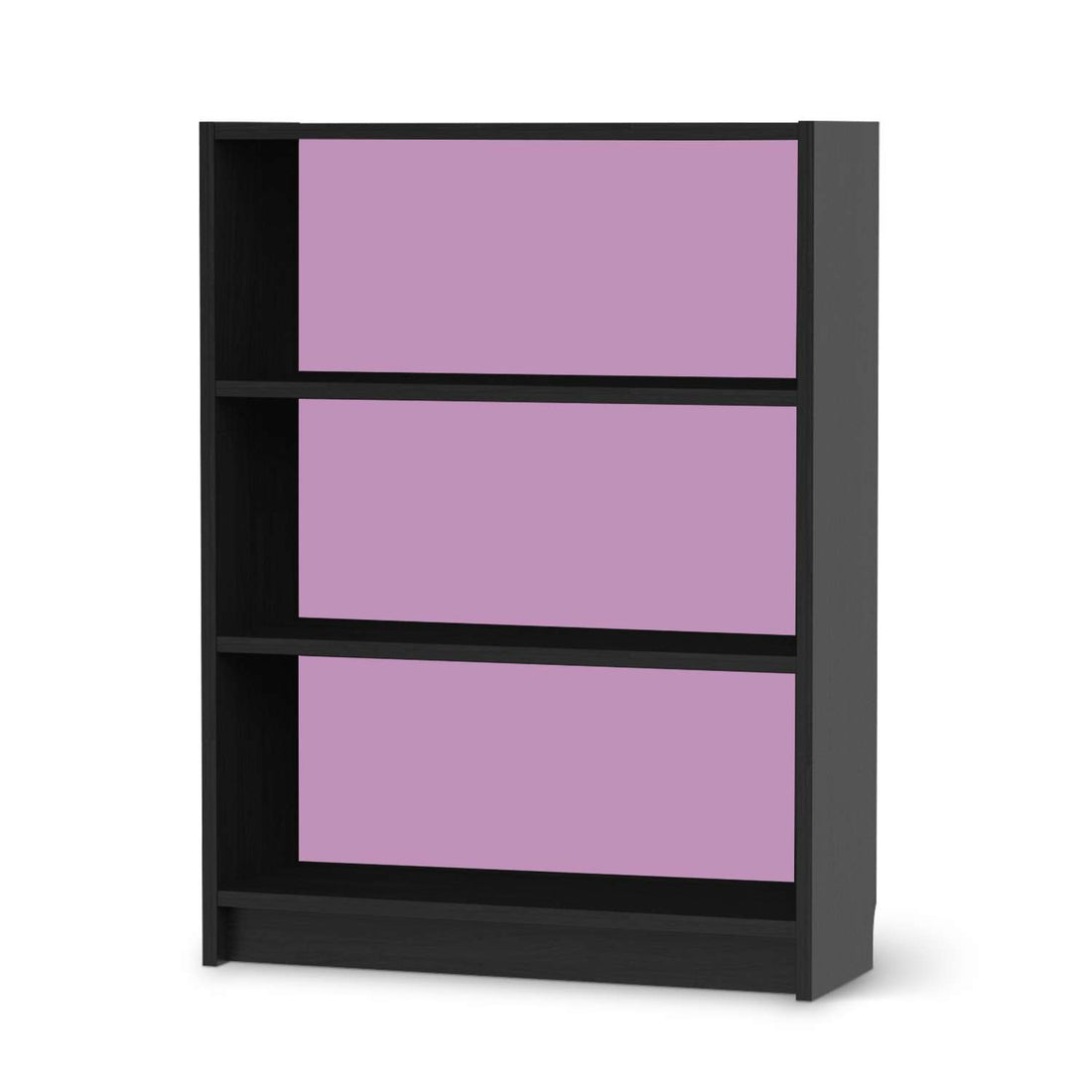 Möbelfolie Flieder Light - IKEA Billy Regal 3 Fächer - schwarz