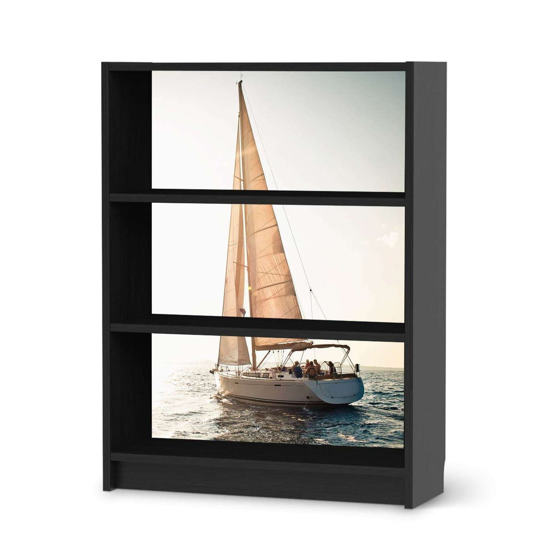 Möbelfolie Freedom - IKEA Billy Regal 3 Fächer - schwarz