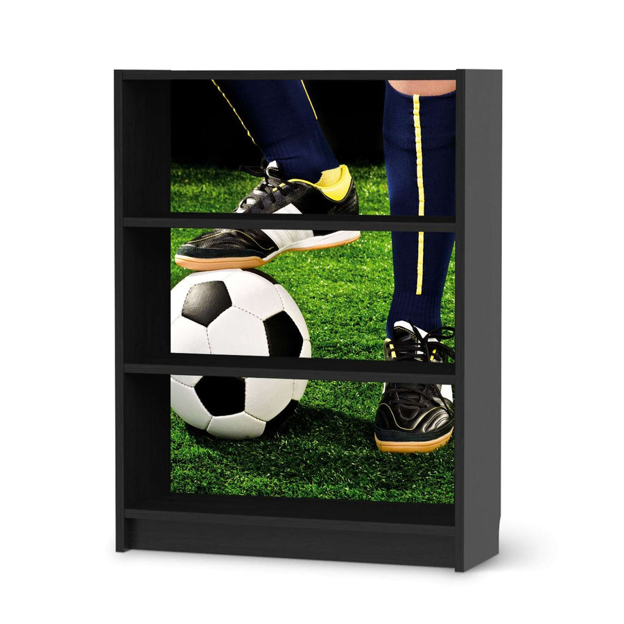 Möbelfolie Fussballstar - IKEA Billy Regal 3 Fächer - schwarz