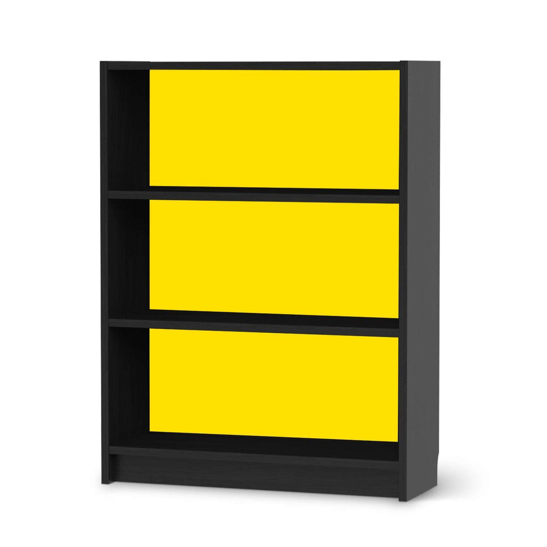 Möbelfolie Gelb Dark - IKEA Billy Regal 3 Fächer - schwarz