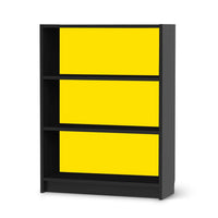 Möbelfolie Gelb Dark - IKEA Billy Regal 3 Fächer - schwarz