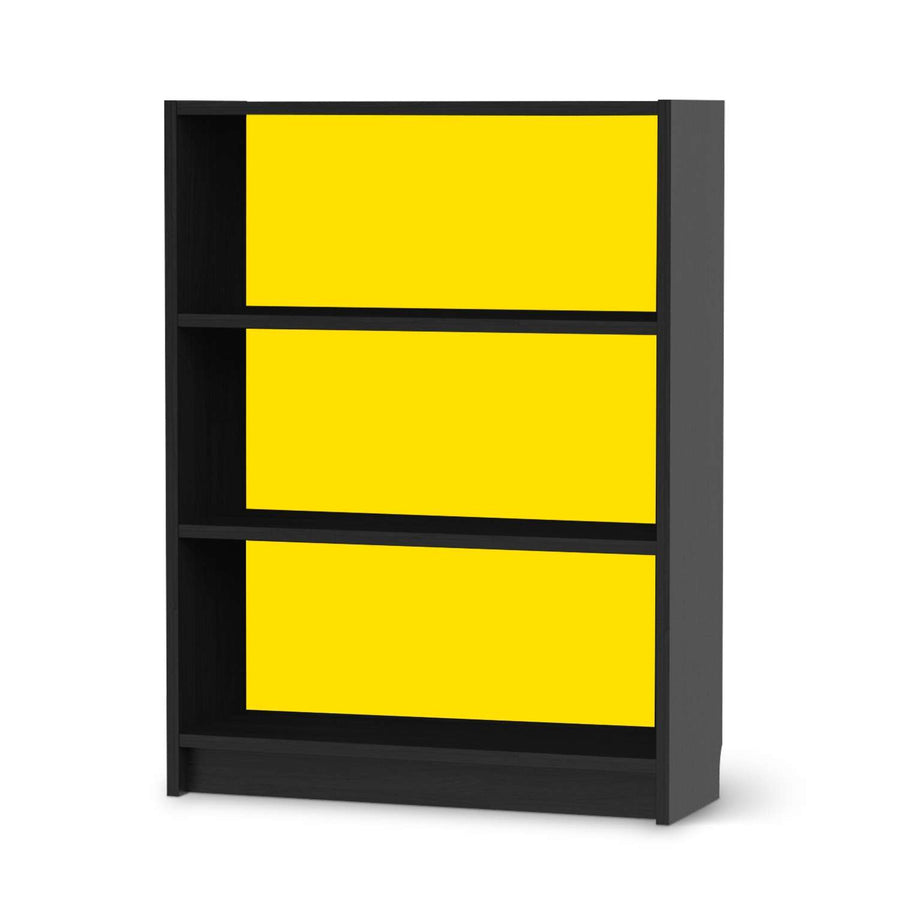 Möbelfolie Gelb Dark - IKEA Billy Regal 3 Fächer - schwarz