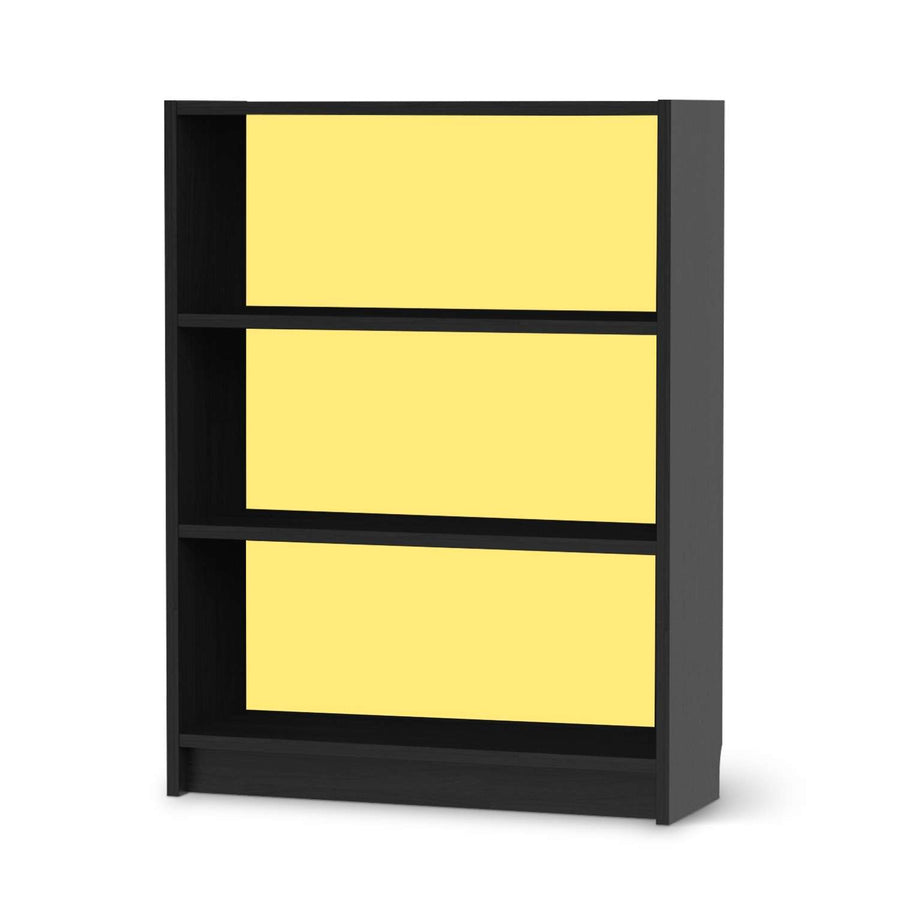 Möbelfolie Gelb Light - IKEA Billy Regal 3 Fächer - schwarz