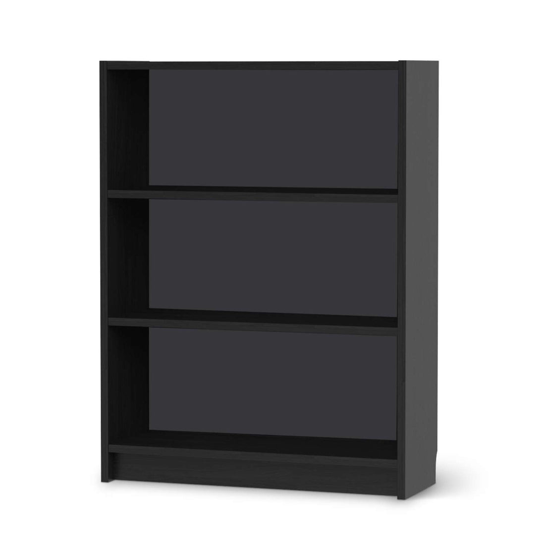 Möbelfolie Grau Dark - IKEA Billy Regal 3 Fächer - schwarz