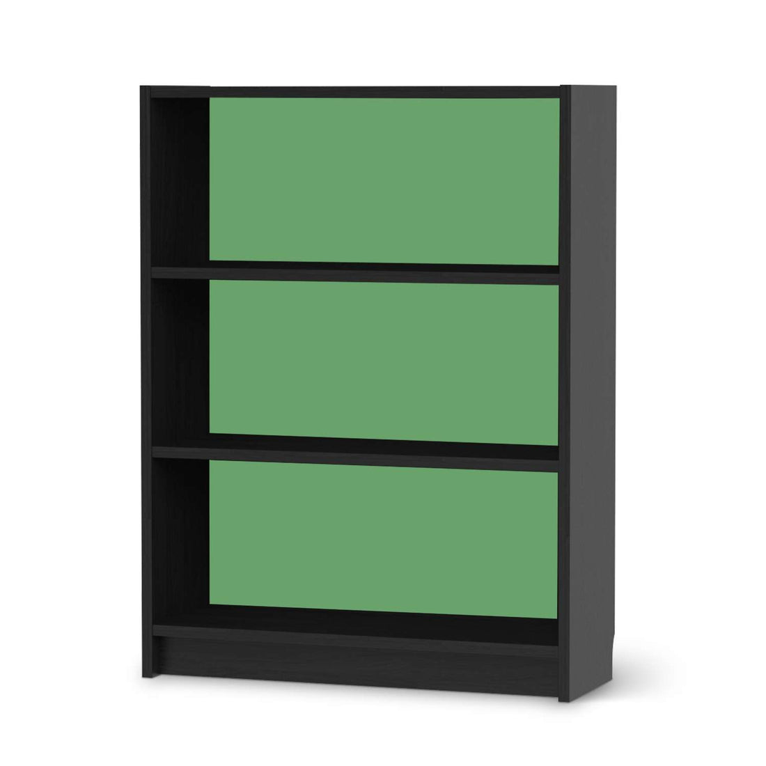 Möbelfolie Grün Light - IKEA Billy Regal 3 Fächer - schwarz